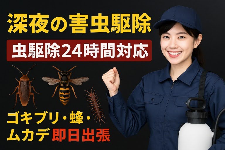 横浜市 泉区 瀬谷区 害虫駆除・深夜のゴキブリ駆除 横浜大興